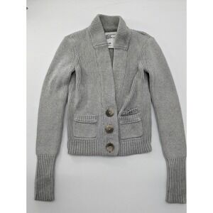 American Eagle Outfitters Kids Girls Gray Button Front Cardigan Sweater XS TP